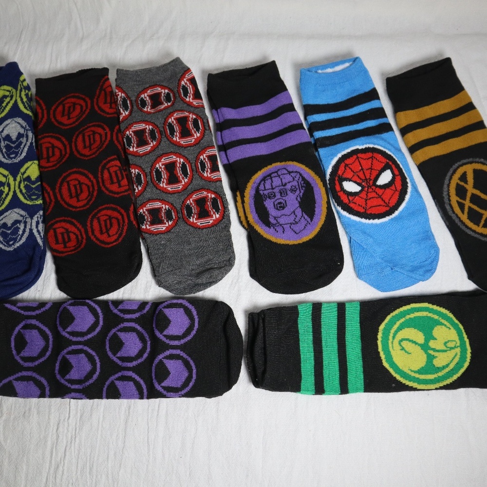 Marvel Socks 8 Pairs Low Cut Fits Men's Shoe Size 6-12 NWOT
